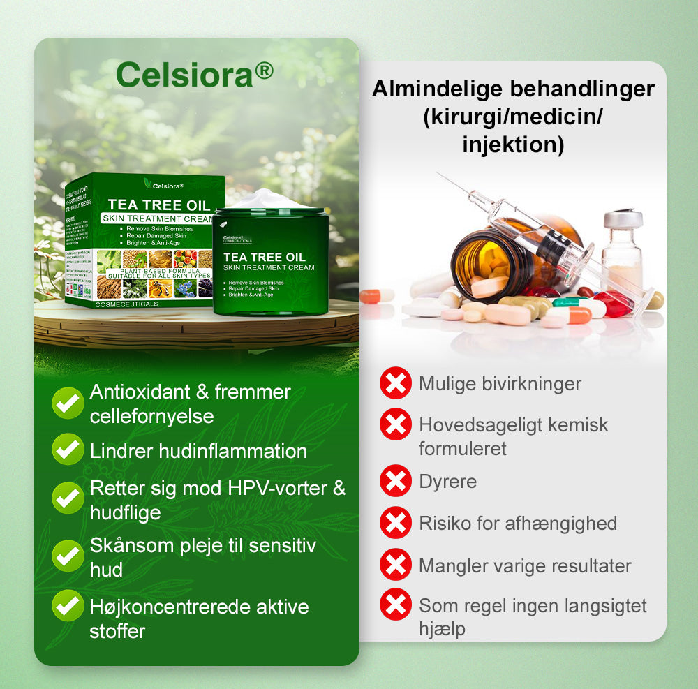 ✅Celsiora® Hudbehandlingscreme med tea tree-olie : Fjerner hudpletter, reparerer beskadiget hud, oplyser huden & anti-aging pleje ❤️‍🔥